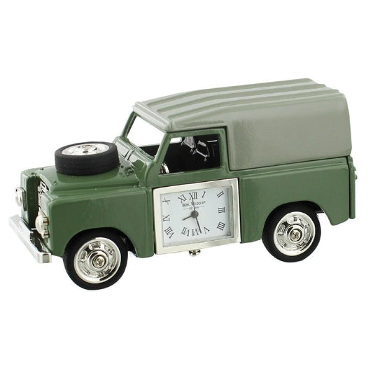Widdop Miniature Battery Mantle Clock Land Rover 9452