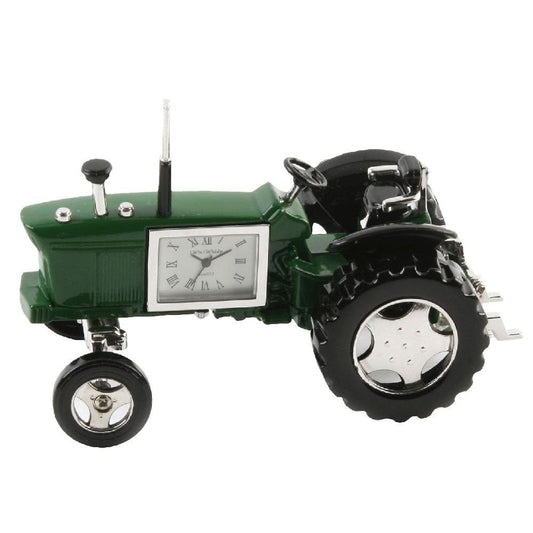 Widdop Miniature Battery Mantle Clock Green Tractor 9236G