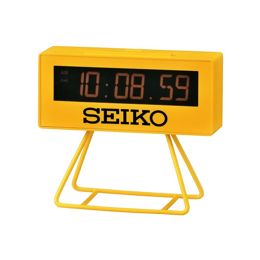 Yellow Battery Digital Alarm Clock, Light, Timer, Date QHL062Y