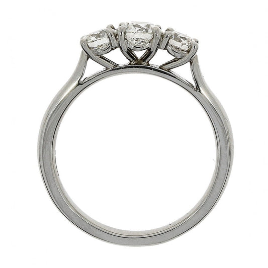 Platinum Trilogy Three Stone Diamond Engagement Ring 1.0ct