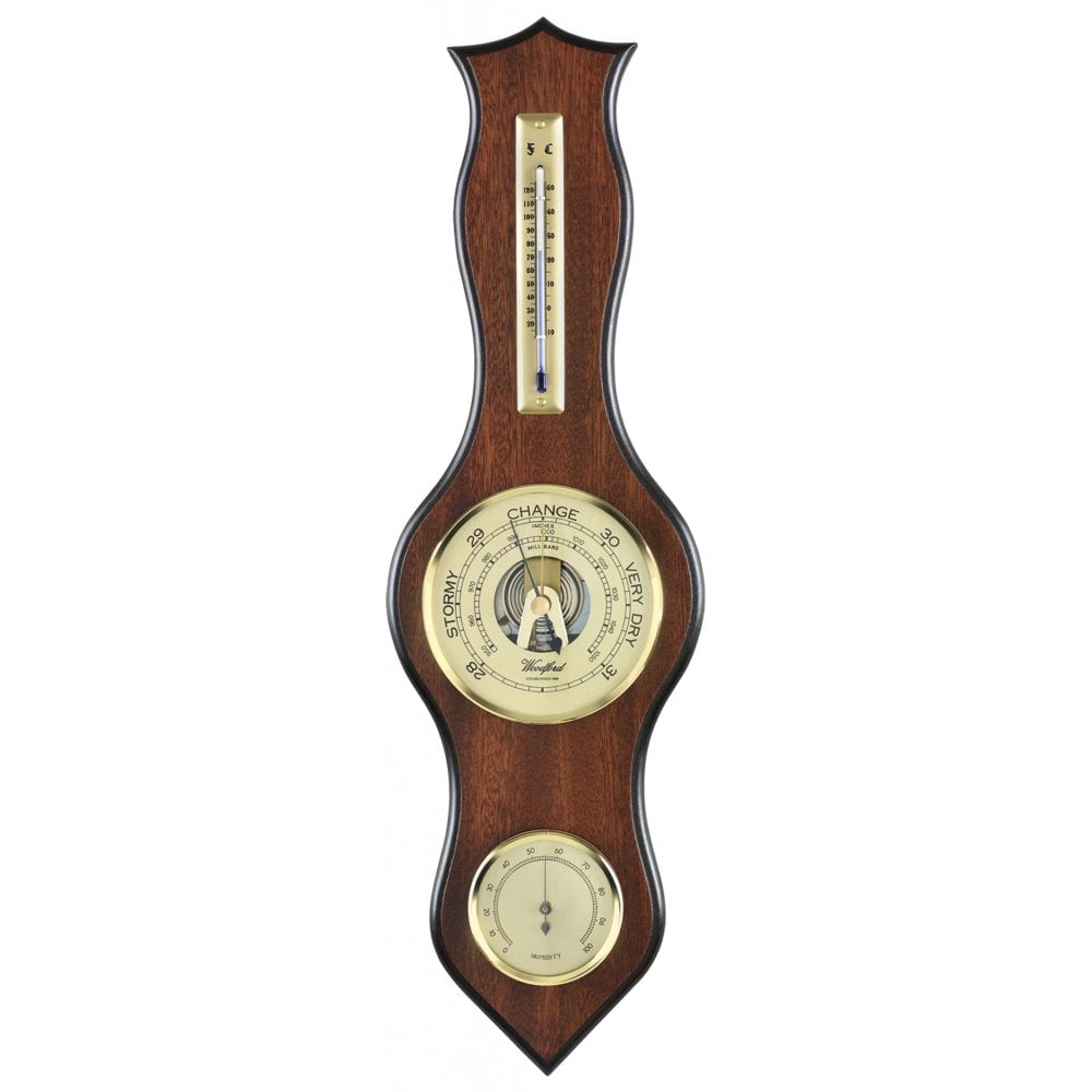 Woodford Wooden Weather Station Banjo Barometer 1607