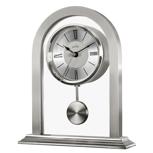 Acctim Silver Finish Quartz Mantle Clock Pendulum 'Colney' 36937