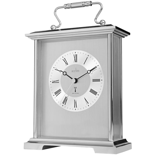 Silver Finish Radio Controlled Quartz Mantle Clock Althorp 77157