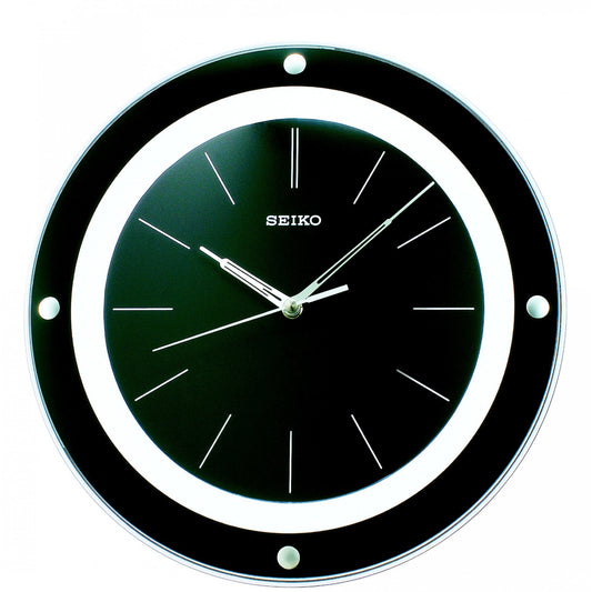 Round Black Quartz Battery Wall Clock QXA314J