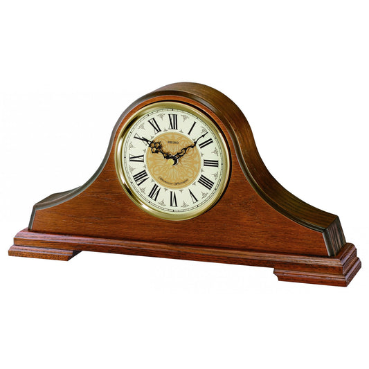 Wooden Napoleon Chiming Mantle Quartz Clock Height 21cm QXJ013B