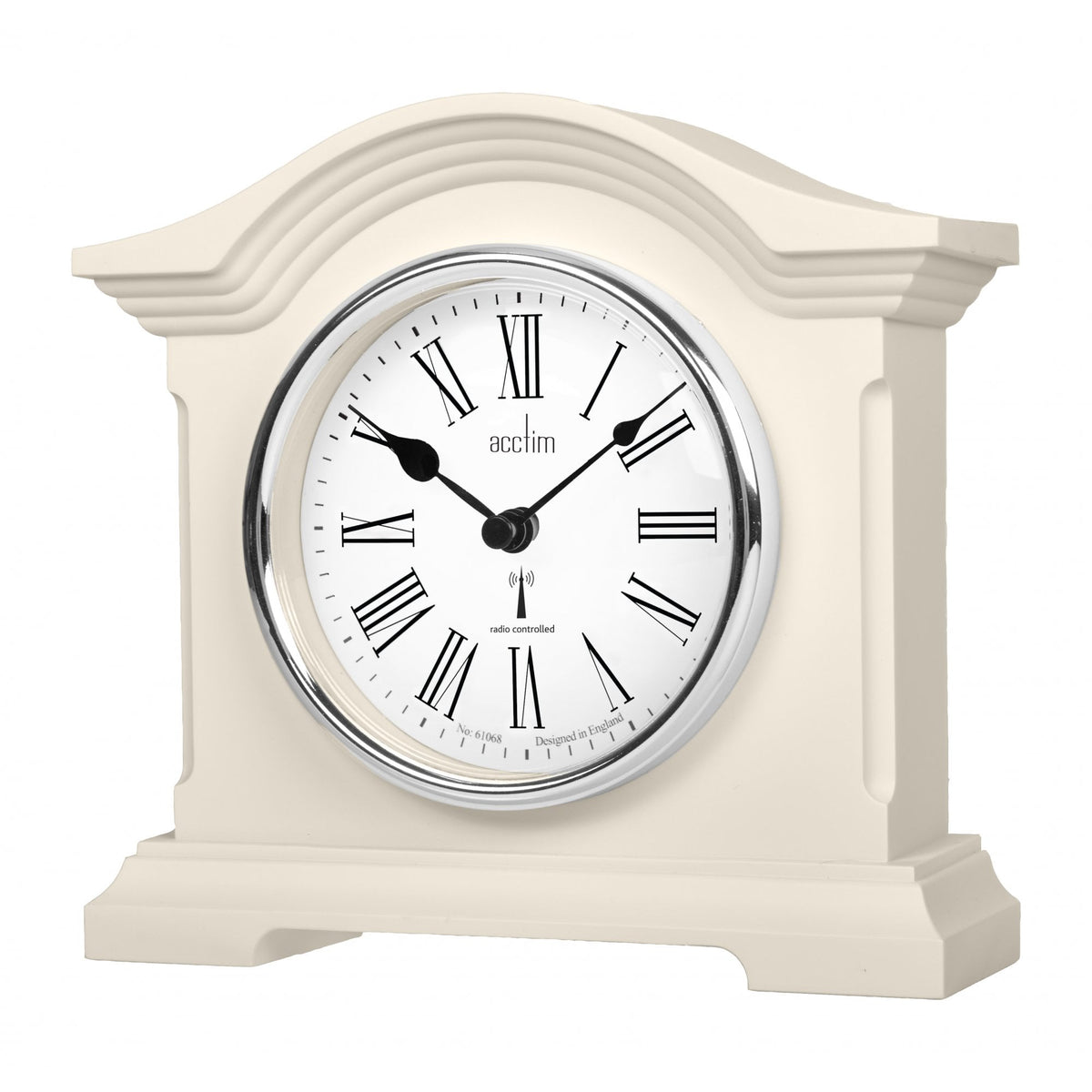 Radio Controlled Cream Coloured Mantle Clock 77162