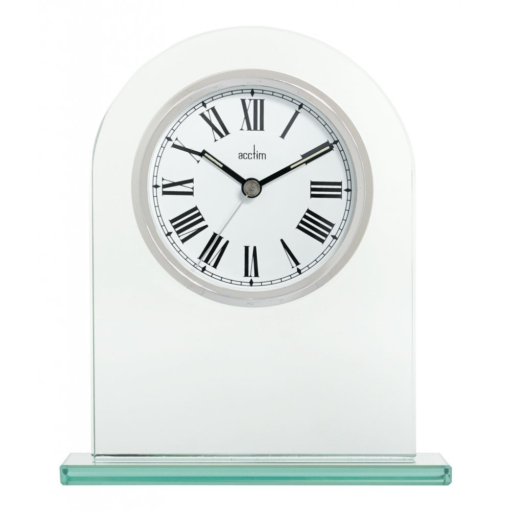 Glass Arch Top Quartz Battery Mantle Clock Adelaide 36537