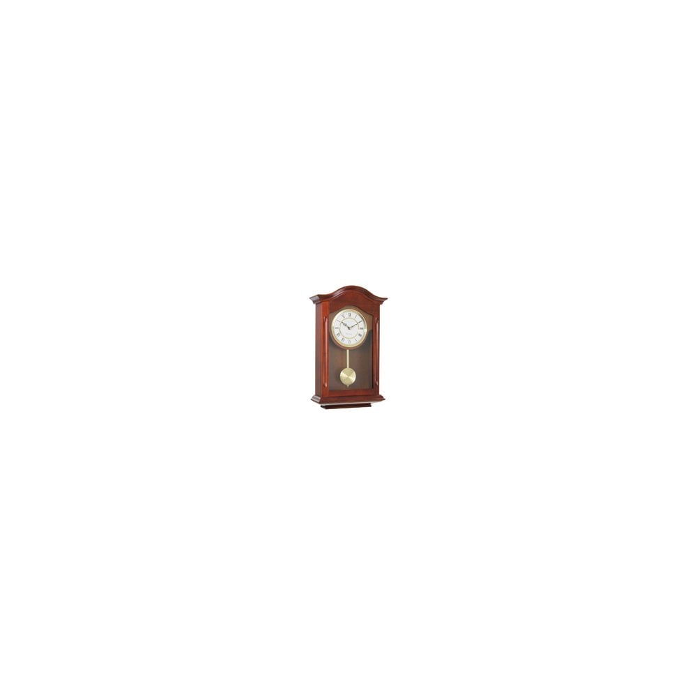 Walnut Finish Wood Pendulum Chime Quartz Wall Clock 25054
