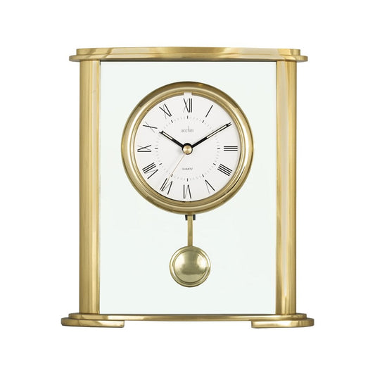 Gold Finish Quartz Battery Mantle Clock Welwyn 36358