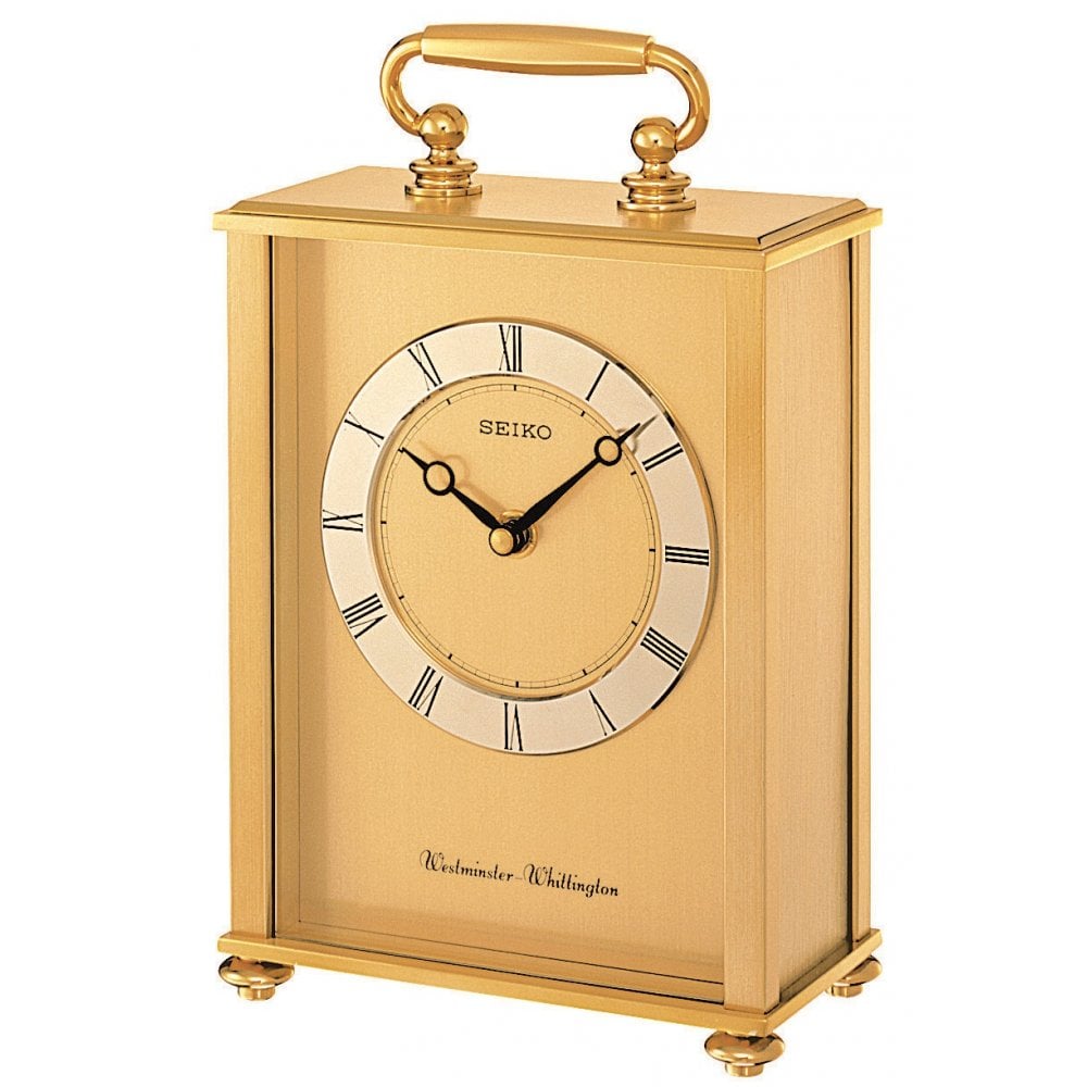 Brass Carriage Clock Westminster Chime Height 25cm QHJ201G