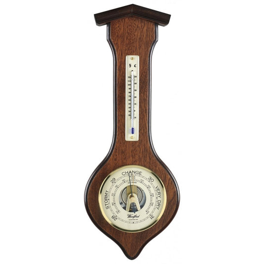 Woodford Wooden Mahogany Veneer Hanging Barometer 1600