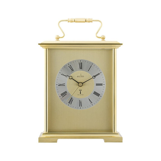 Gold Finish Radio Controlled Quartz Carriage Clock Althorp 77158