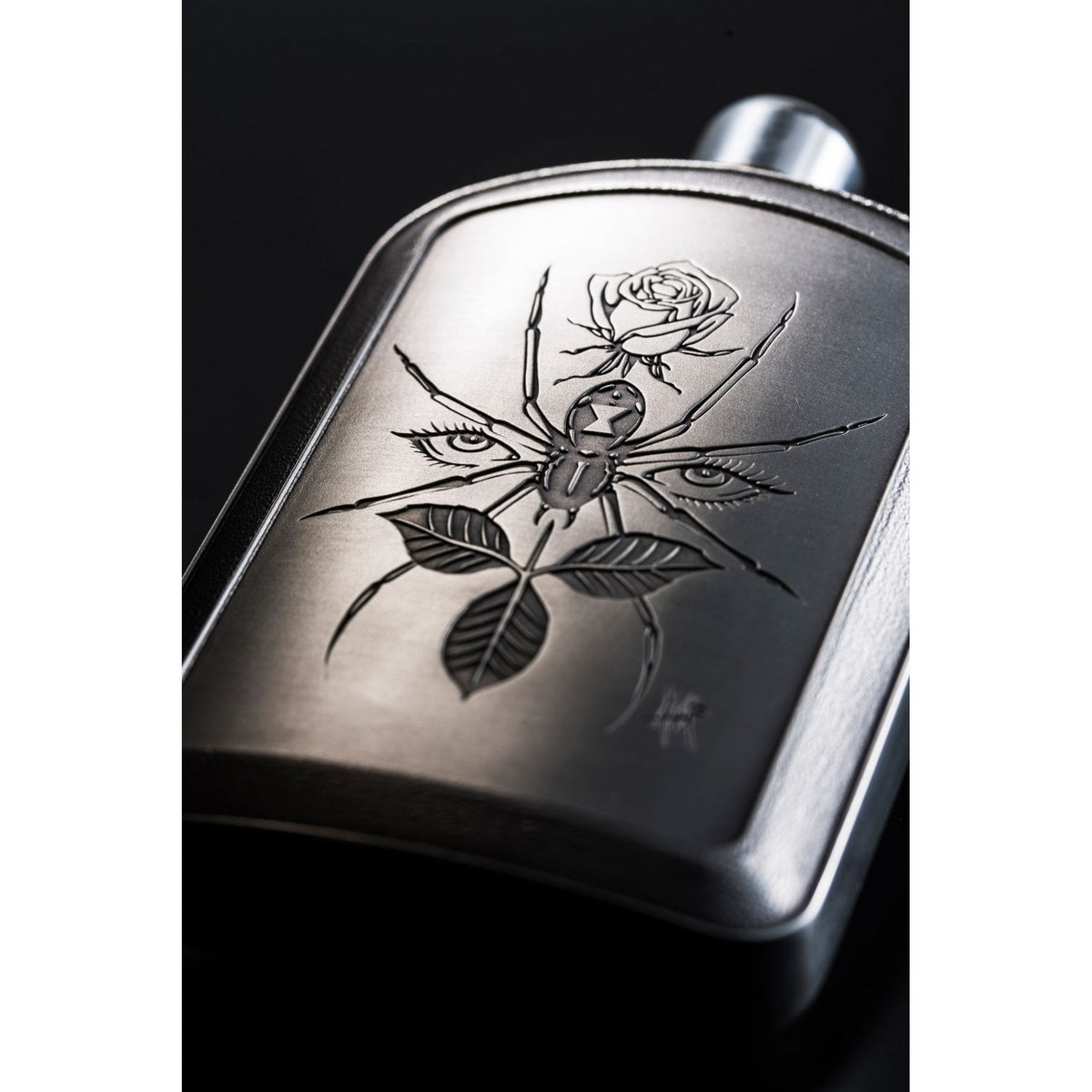 Royal Selangor Limited Edition VU Noir Spider Hip Flask 012714