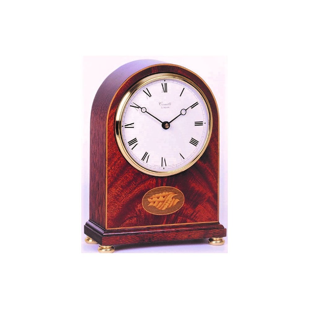 Regency Arch Top Quartz Wooden Mahogany Mantel Clock C4102Q