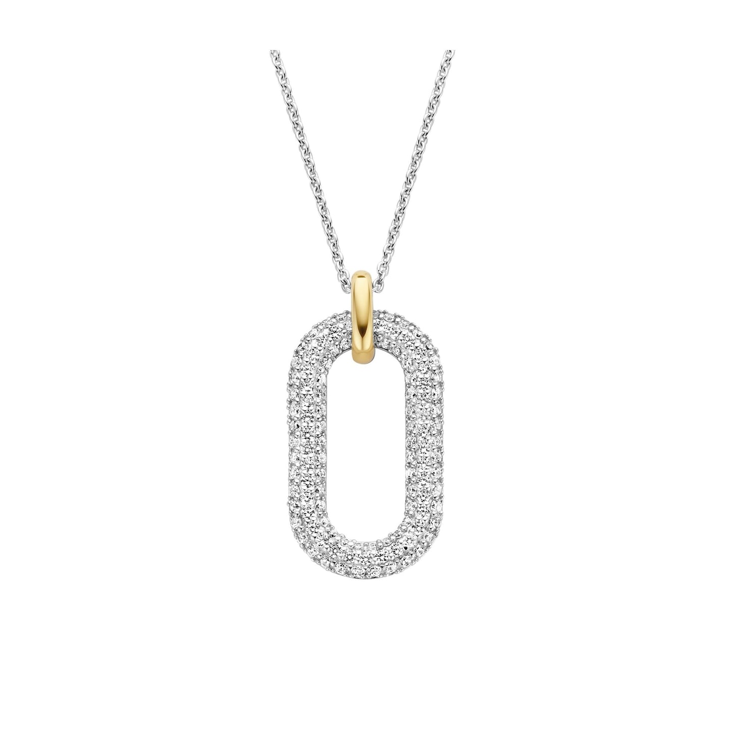 Ti Sento Milano Sterling Silver CZ Necklace 3964ZY