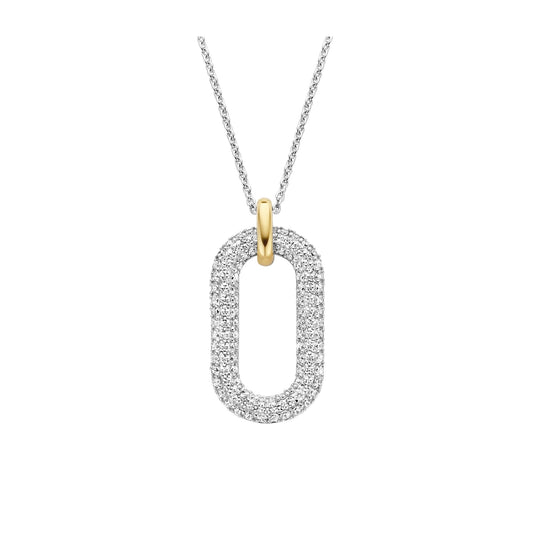 Ti Sento Milano Sterling Silver CZ Necklace 3964ZY
