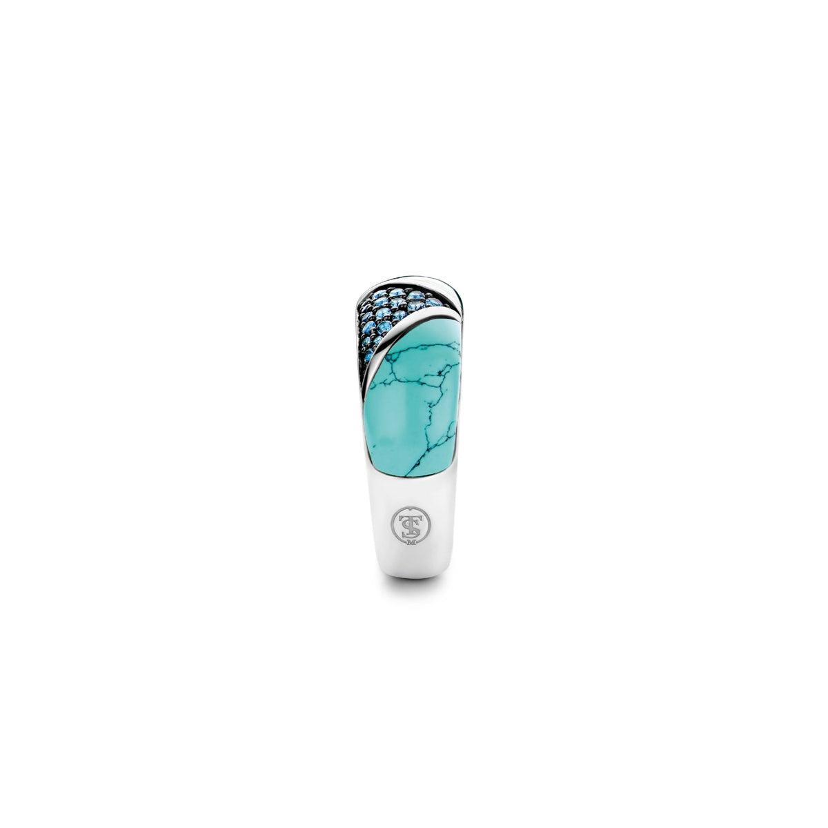 Ti Sento Milano Silver Turquoise, Malachite & Lapis Ring 12226TQ