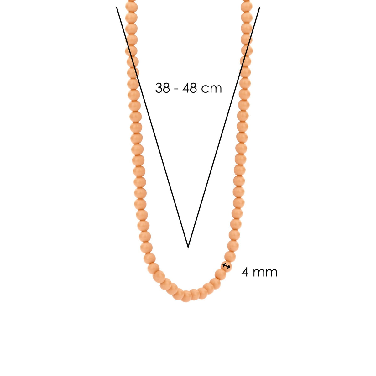 Ti Sento Milano Pink Coral Bead Necklace 3916CP