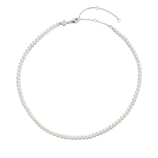 Ti Sento Milano Sterling Silver Simulated Pearl Necklace 3916PW