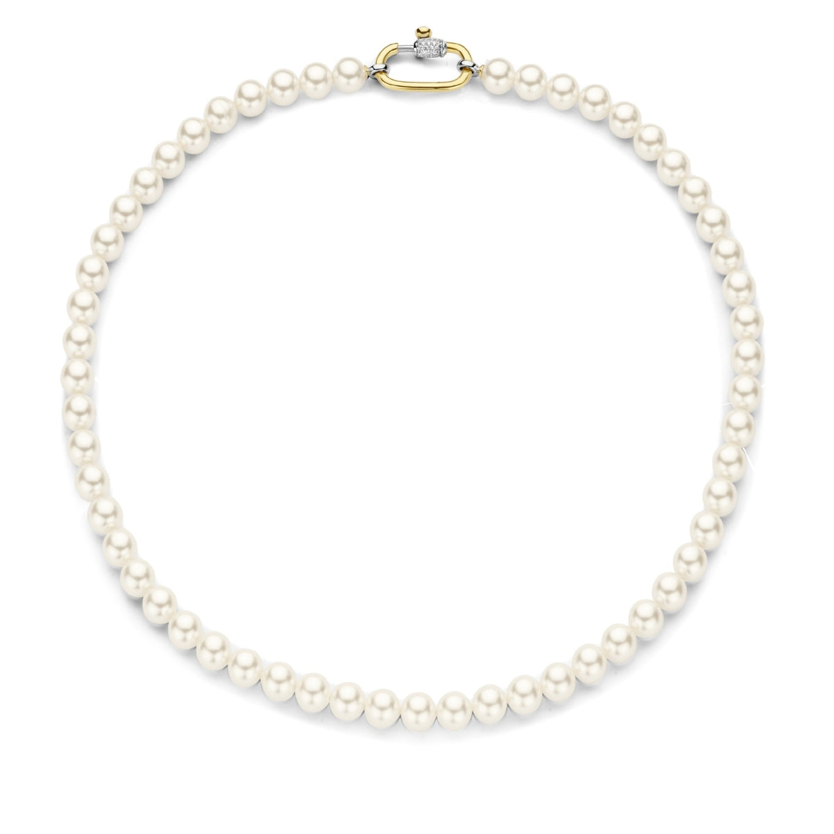 Ti Sento Milano Sterling Silver Simulated Pearl Necklace 3967PW