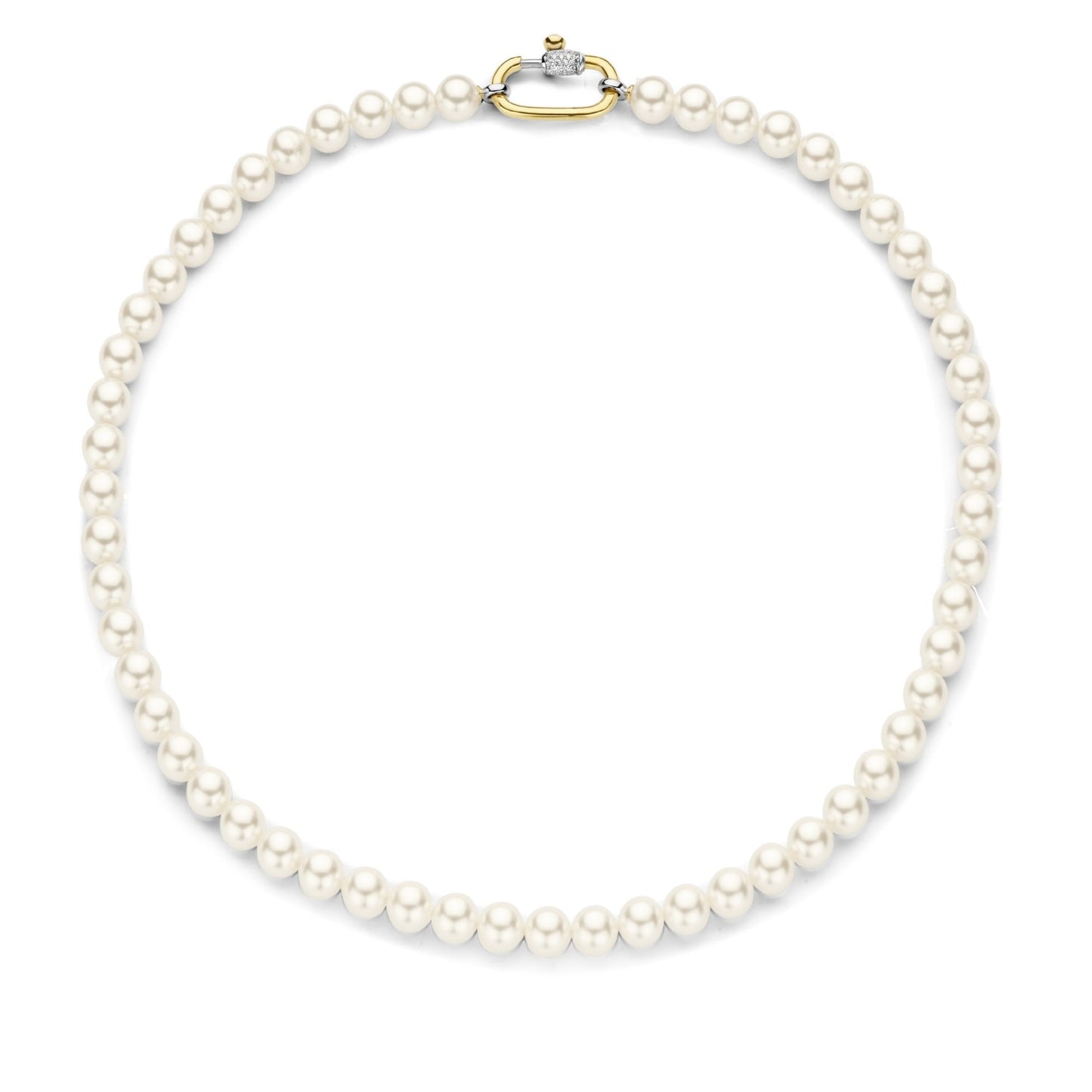 Ti Sento Milano Sterling Silver Simulated Pearl Necklace 3967PW