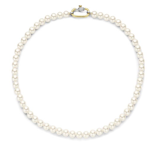 Ti Sento Milano Sterling Silver Simulated Pearl Necklace 3967PW