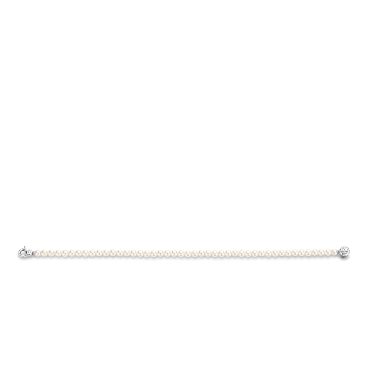 Ladies Sterling Silver Simulated Pearl Bracelet 2908PW