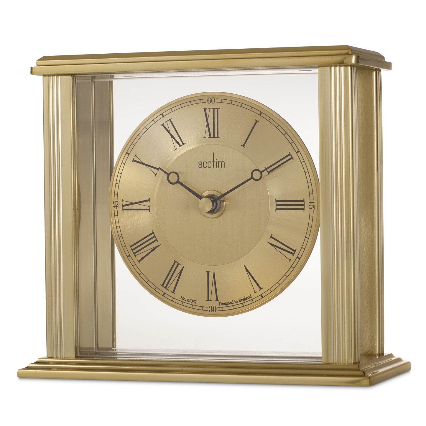 Brass Finish Quartz Battery Mantel Clock Gayhurst 36998