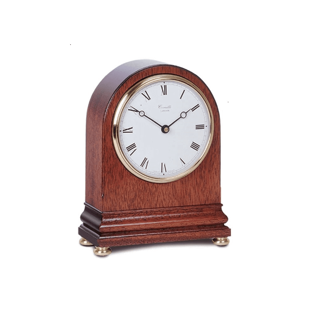 Regency Arch Top Mahogany Wooden Quartz Mantel Clock C4302Q