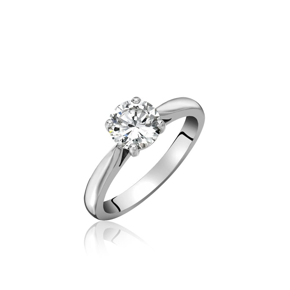 Platinum Single Stone Diamond Solitaire Engagement Ring 0.26ct