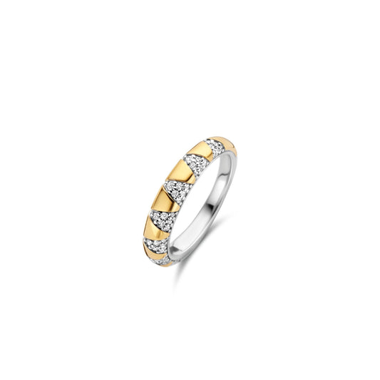 Ti Sento Milano Gold Finished CZ Ring 12216ZY
