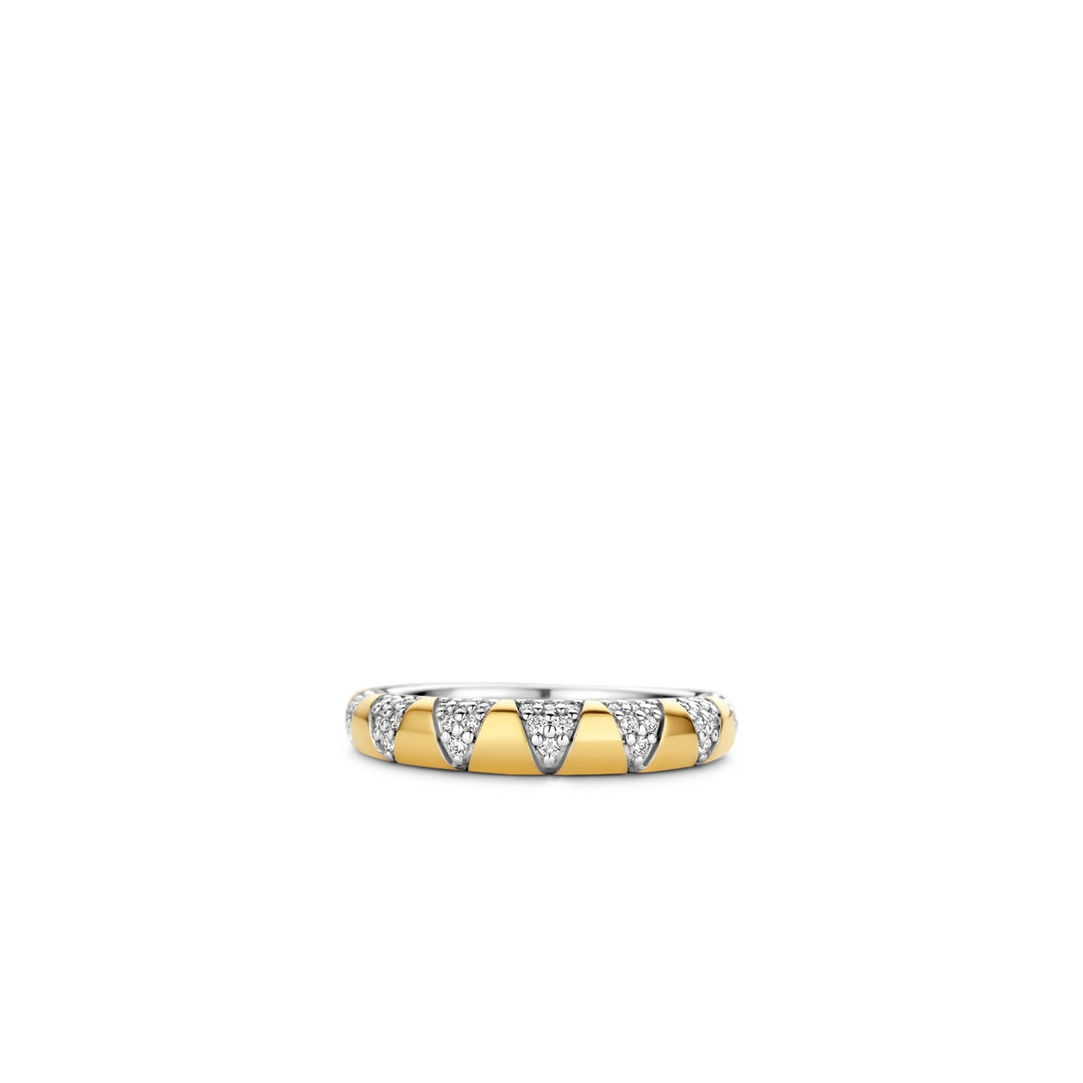Ti Sento Milano Gold Finished CZ Ring 12216ZY