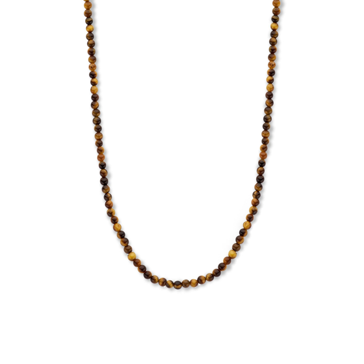 Ti Sento Milano Sterling Silver Tiger-Eye Bead Necklace 3916TE