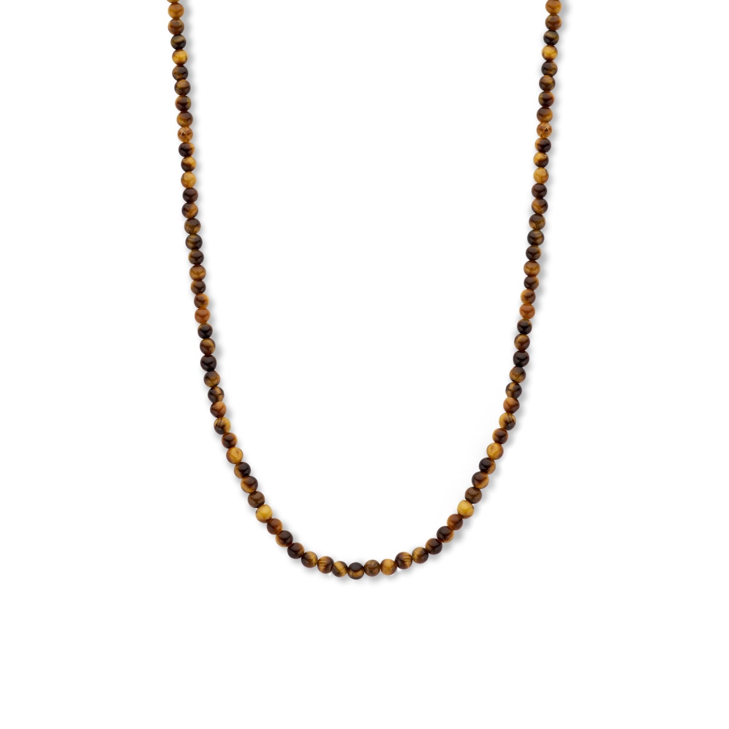 Ti Sento Milano Sterling Silver Tiger-Eye Bead Necklace 3916TE