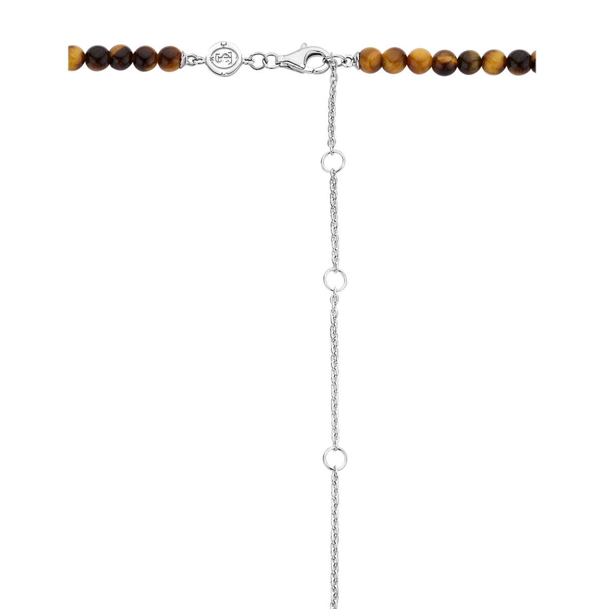Ti Sento Milano Sterling Silver Tiger-Eye Bead Necklace 3916TE