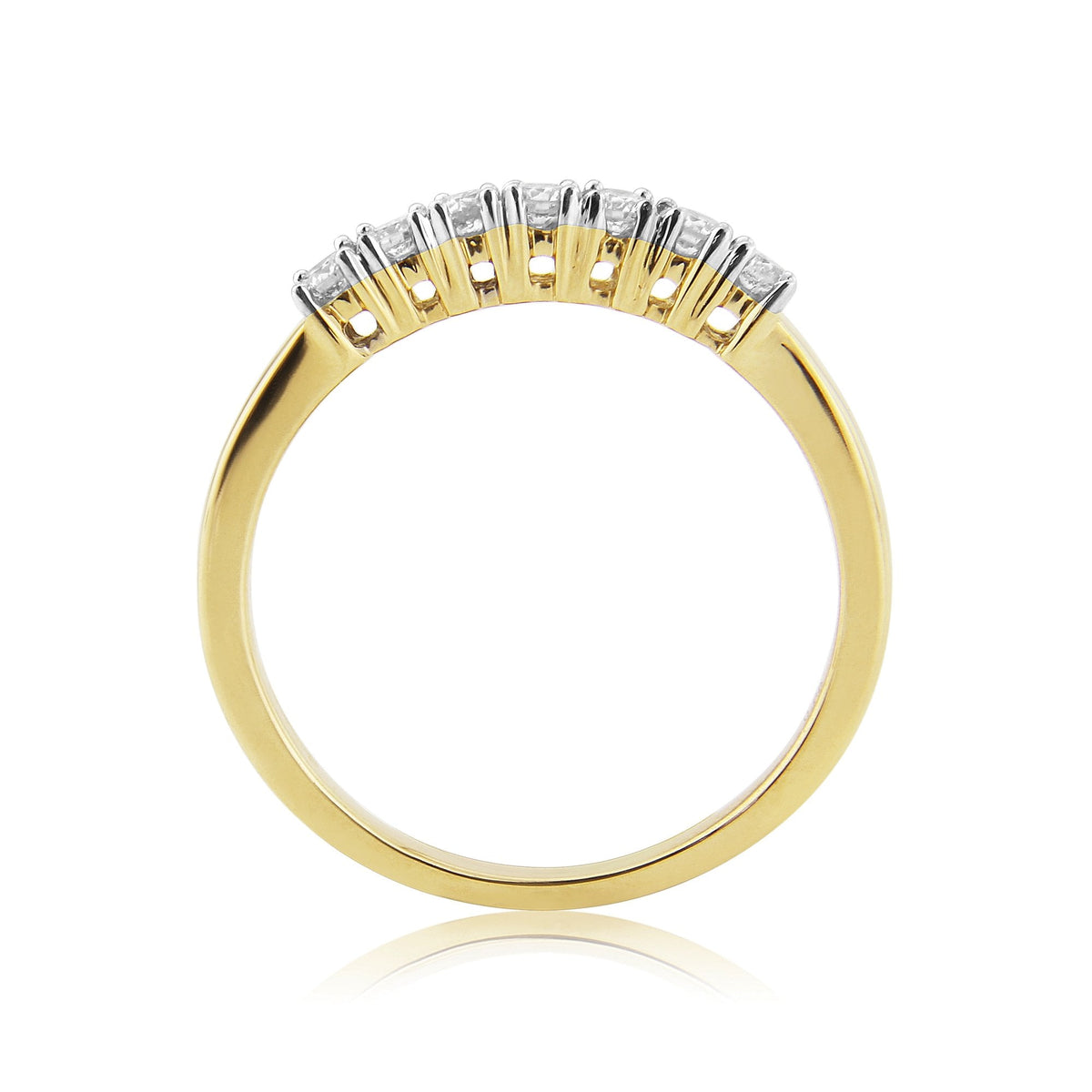 9ct Yellow Gold Ladies Diamond Half Eternity Ring 0.25 Carat