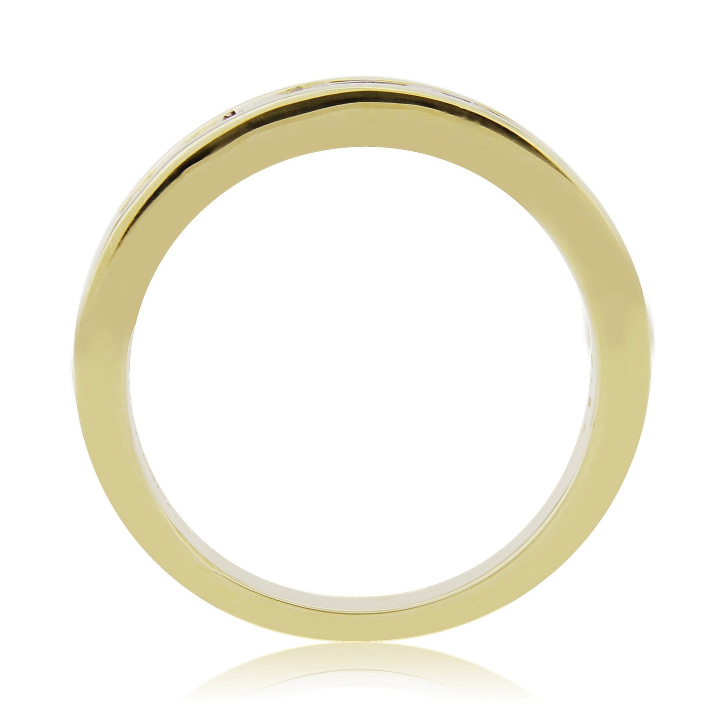 Ladies 9ct Yellow Gold Ruby & Diamond Half Eternity Ring