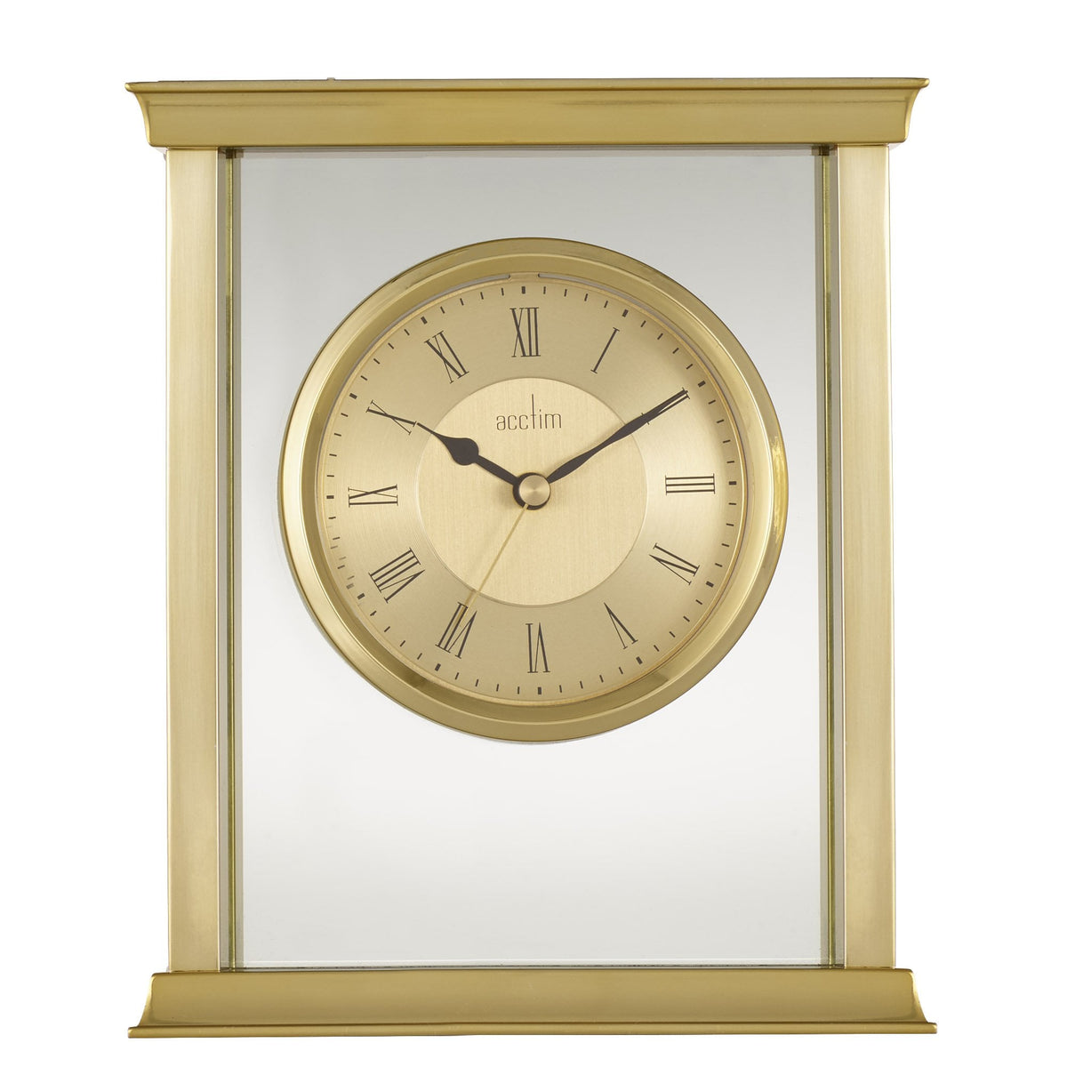 Gold Tone Quartz Battery Mantel Clock 'Halton' 37008