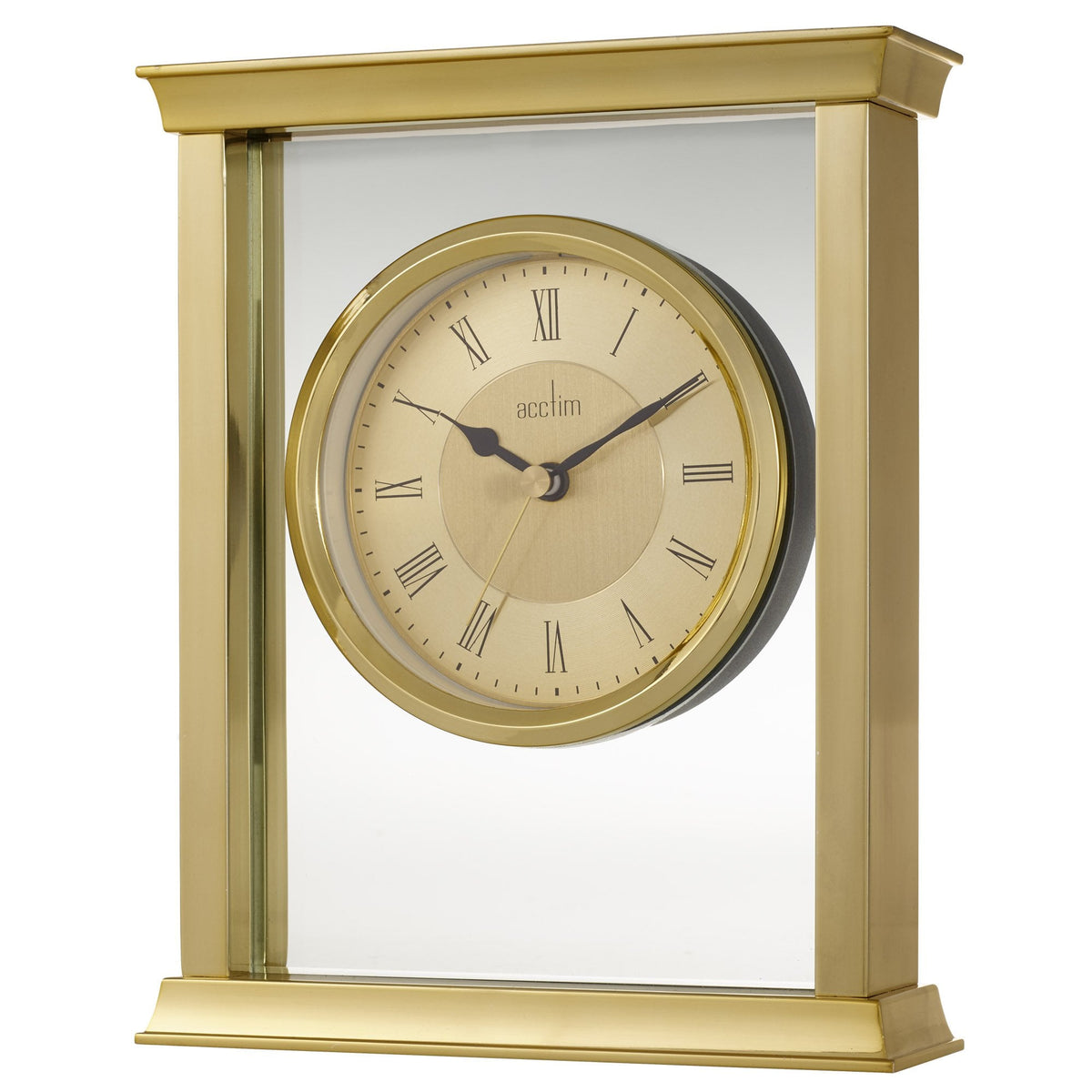 Gold Tone Quartz Battery Mantel Clock 'Halton' 37008
