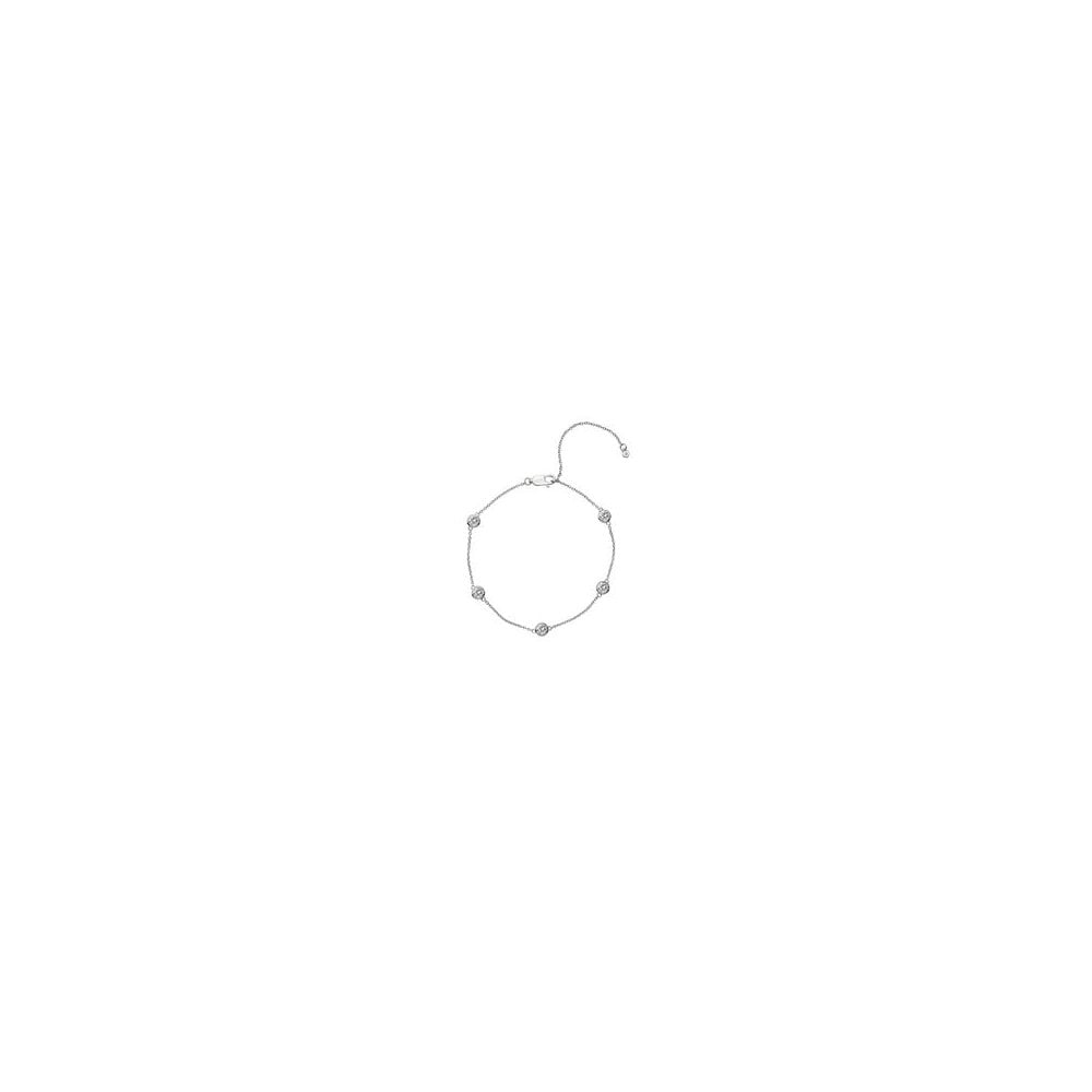 Hot Diamonds Sterling Silver Tender White Topaz Intermittent Br