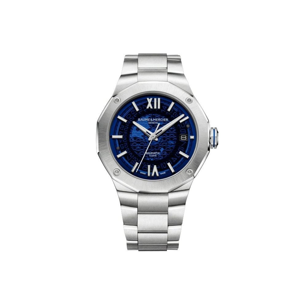 Mens Steel Automatic Dress Watch on Bracelet, Date Riviera 10616