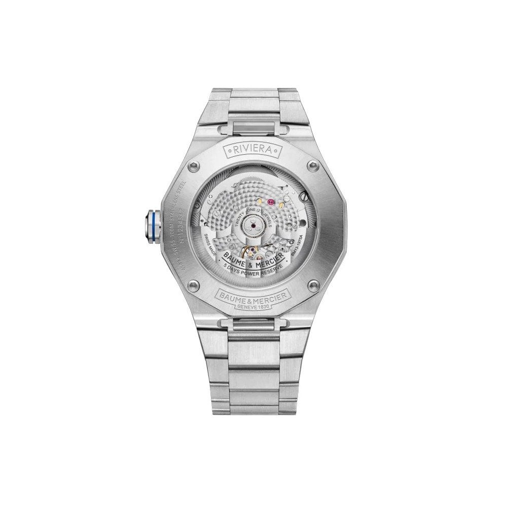 Mens Steel Automatic Dress Watch on Bracelet, Date Riviera 10616