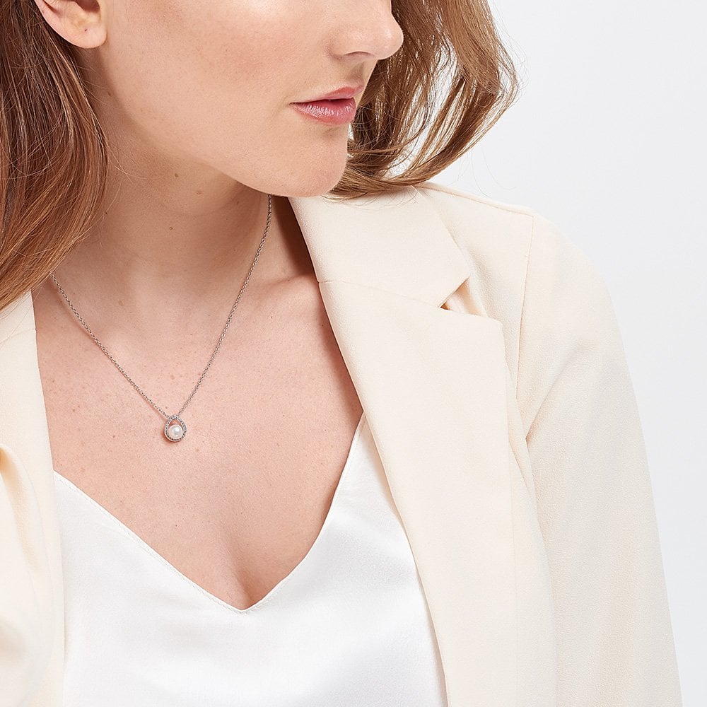 Jersey Pearl Sterling Silver Amberley Pearl Pendant 1834574