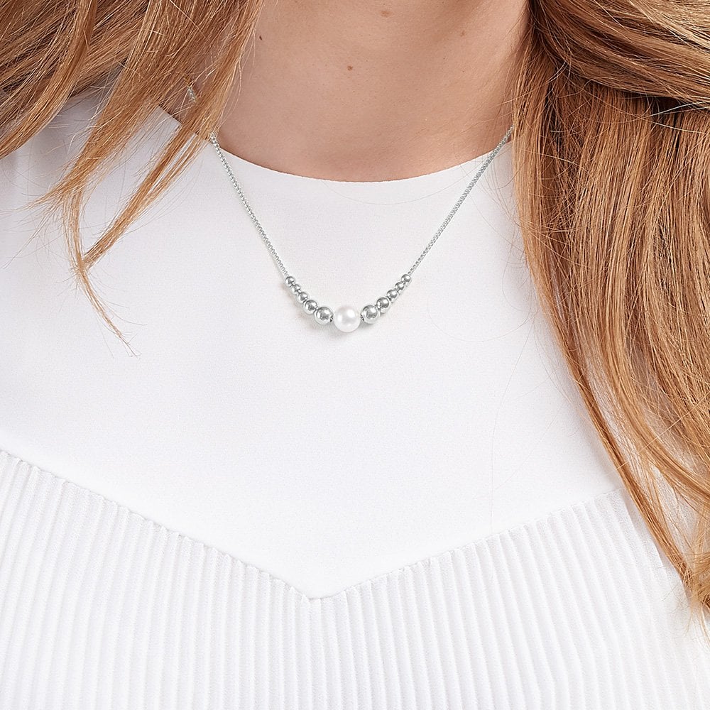 Jersey Pearl Sterling Silver Coast Pearl Necklace 1797275