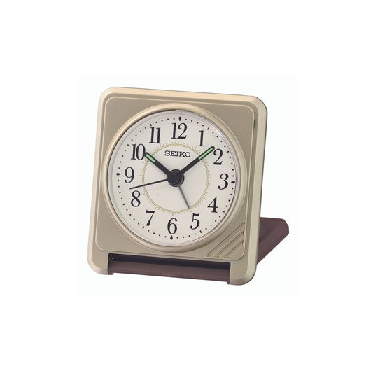 Folding Travel Battery Alarm Clock with Light & Snooze QHT015F