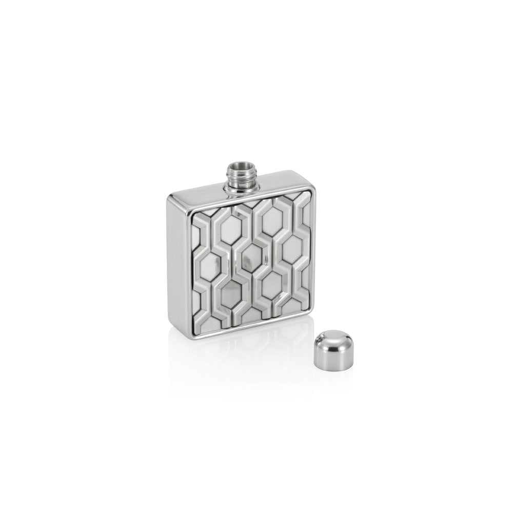 Pewter Hip Flask Hexagonal 012701R
