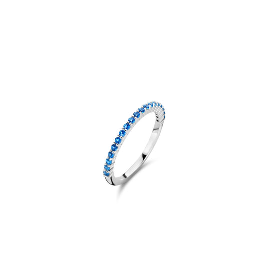 Ti Sennto Sterling Silver Lapis Blue Stone Ring 12268DB