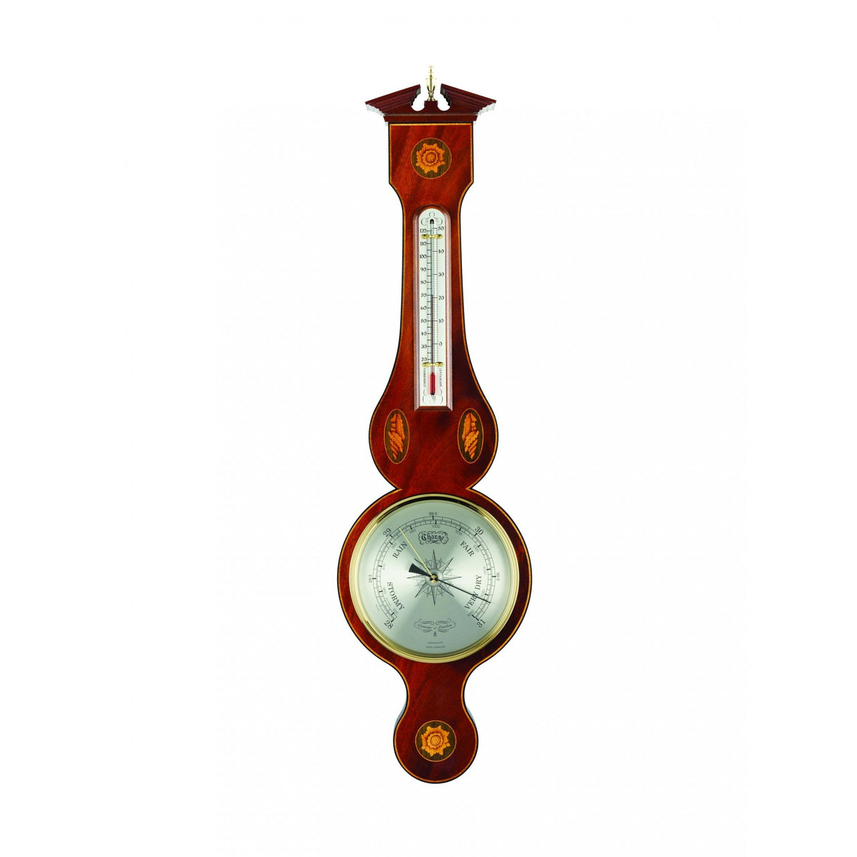 Mahogany Banjo Barometer with Thermometer Sheraton B568.6