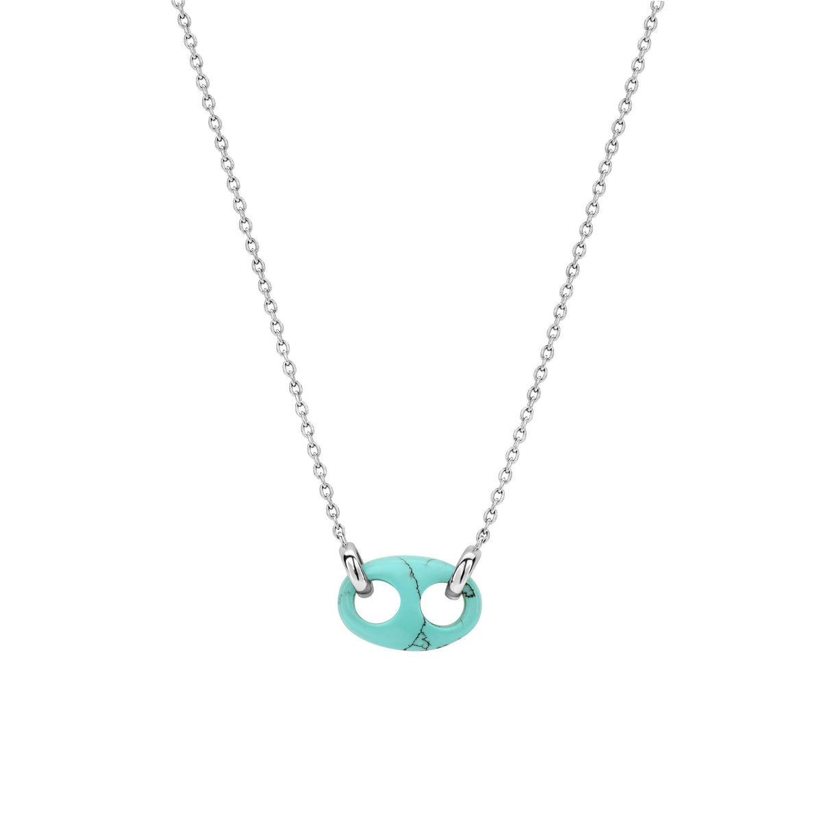 Ti Sento Sterling Silver Turquoise Necklace 3987TQ