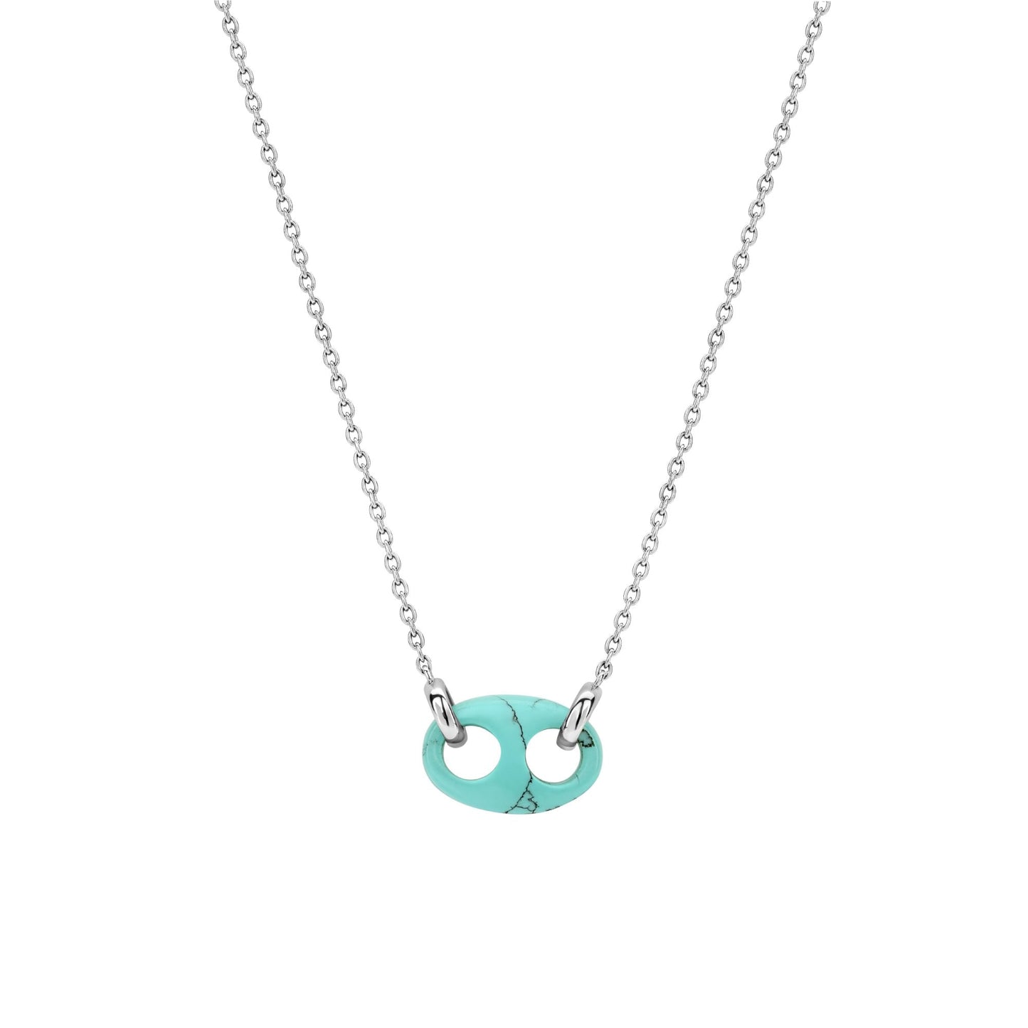 Ti Sento Sterling Silver Turquoise Necklace 3987TQ